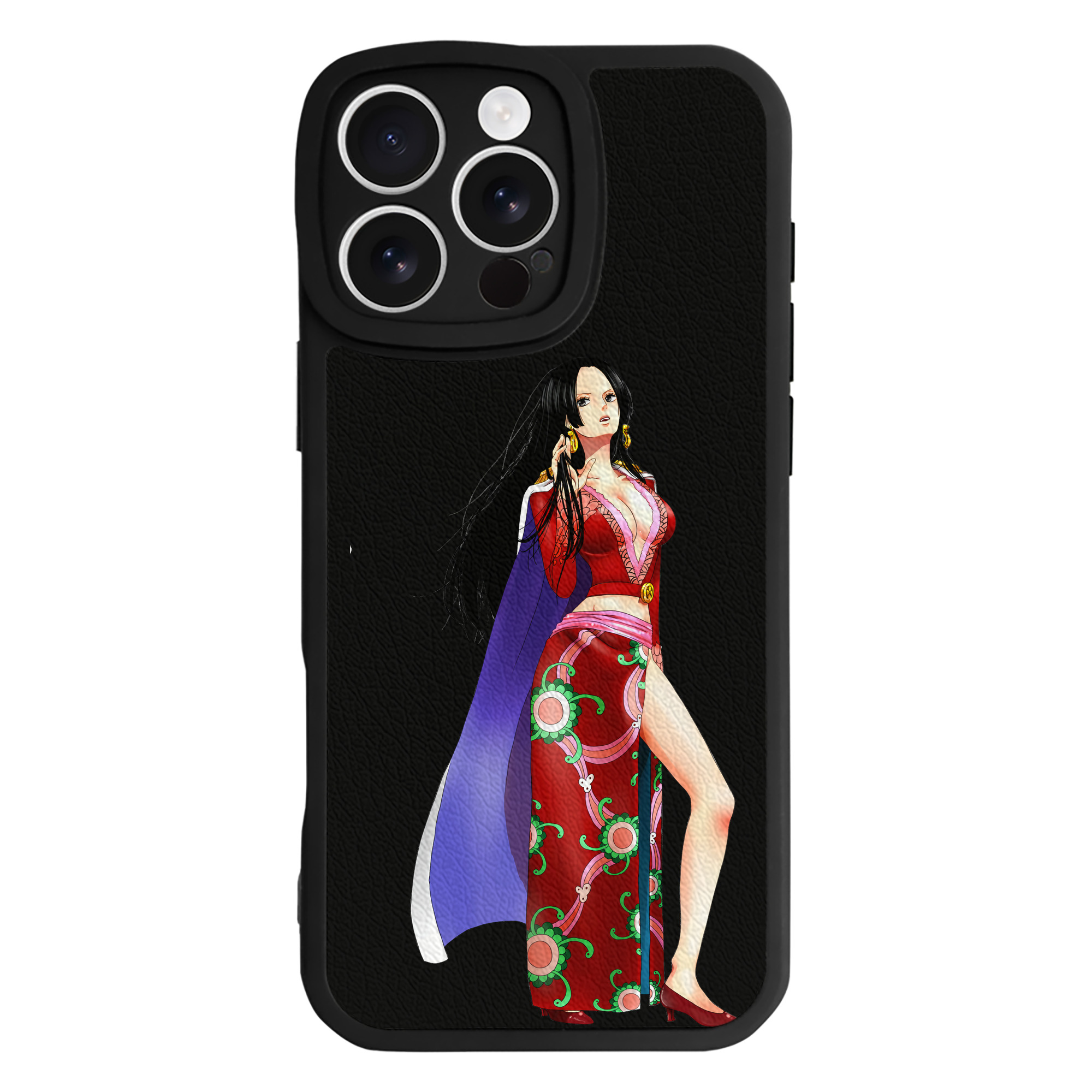 （画像用） ワンピース ボア・ハンコック ONE PIECE Boa·Hancock 【iPhone 16シリーズ対応】シリコンスマホケース（レザー調） 材質：シリコン